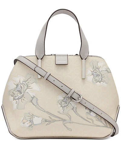 Calvin Klein Audrey Floral Signature Convertible Satchel