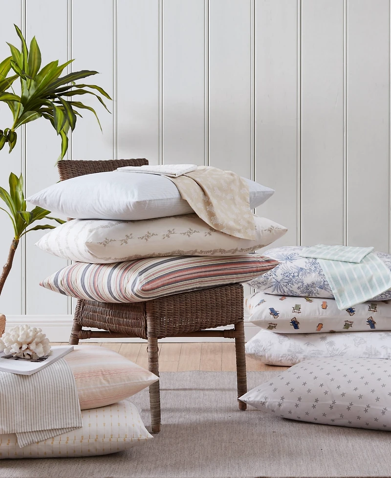 Tommy Bahama Beach Chairs Cotton Percale 4 Piece Sheet Set, King