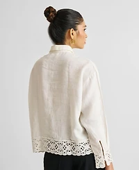 Button-down with Lace Shirt