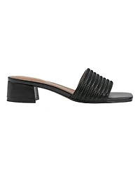 Marc Fisher Women's Casala Square Toe Slip-On Dress Sandals