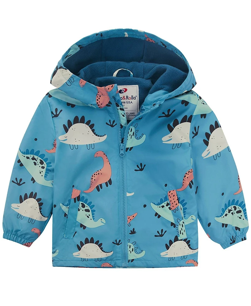 Rokka&Rolla Toddler Boys Fleece Lined Windbreaker Rain Jacket