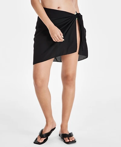 J Valdi Women's Tie-Waist Short Cover-Up Pareo