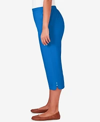 Alfred Dunner Women's Neptune Beach Pull-On Beach Capri Pants