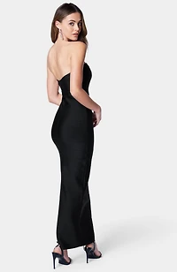 Bebe Women's Long Strapless Bandage Dress