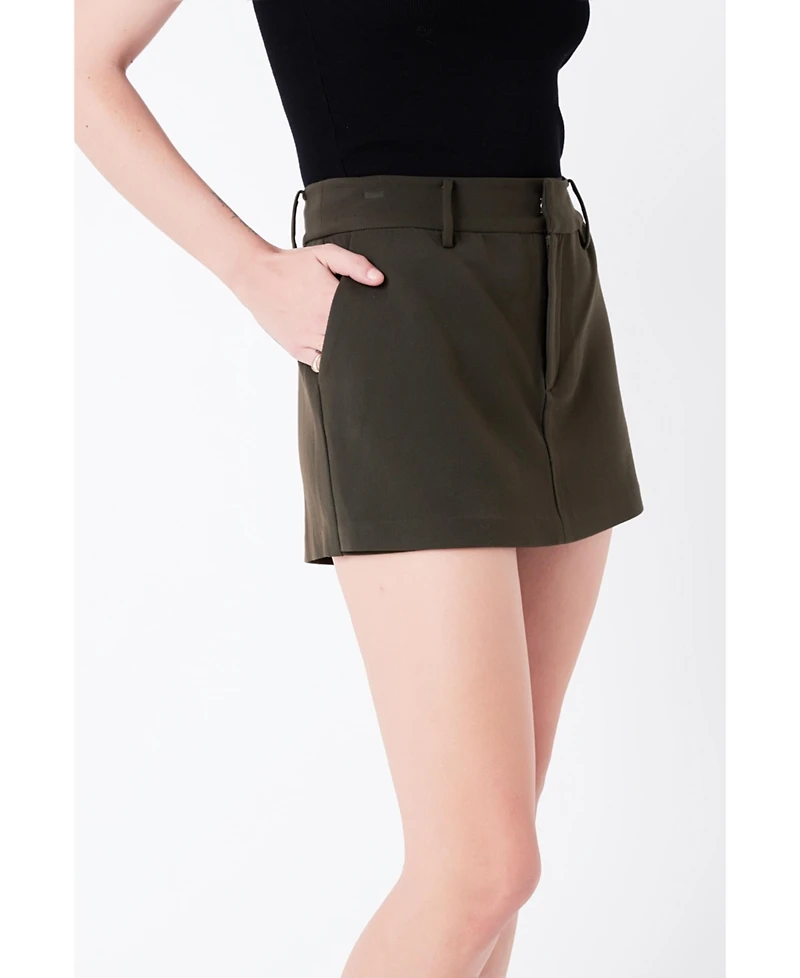 Women's Low Waisted Mini Skort