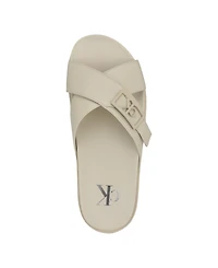 Calvin Klein Women's Eandria Criss-Cross Flat Casual Sandals