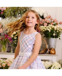 Hope & Henry Toddler Girls Sleeveless Special Occasion Party Dress with Cross Back Detail