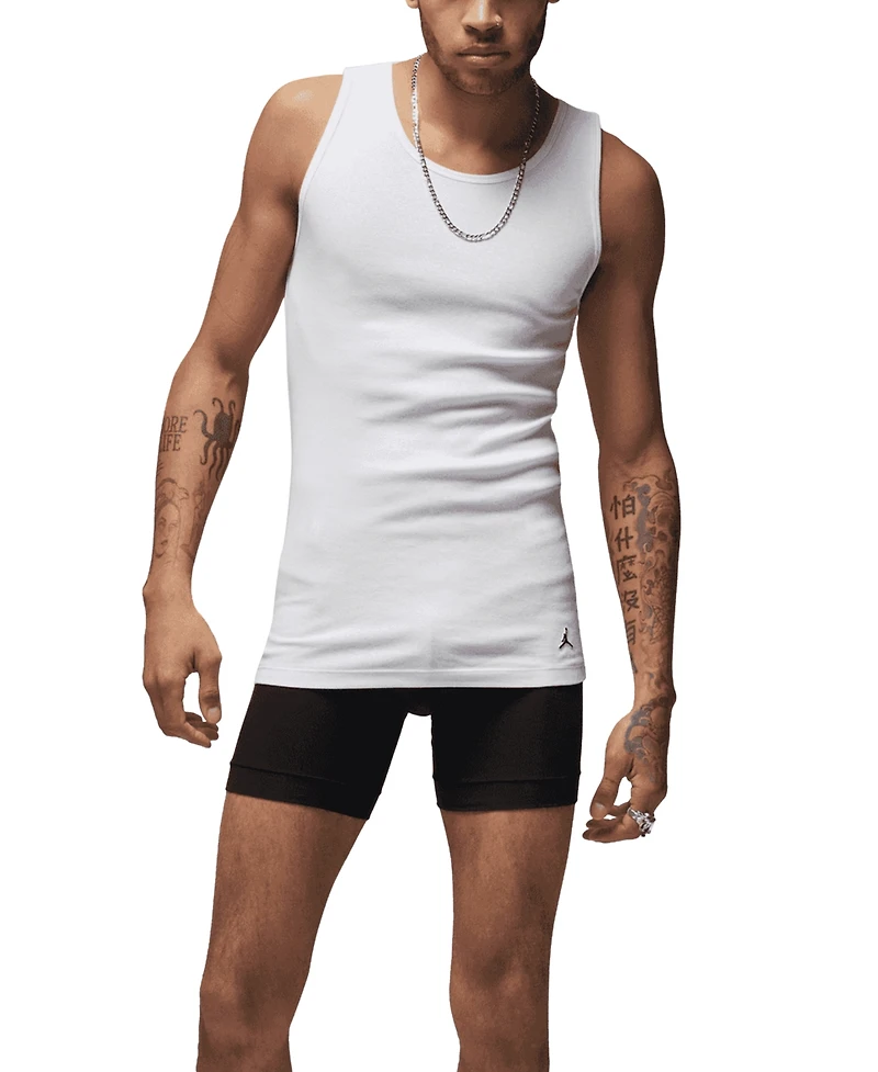 Jordan Men's 2-Pack Flight Base Stretch Cotton Ribbed Tanks