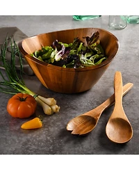 Gibson Home Sherwood Salad Bowl With Matching Serving Spoon & Fork Set