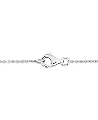 Black Diamond Bezel Solitaire 17" Pendant Necklace (2 ct. t.w.) in 14k White Gold