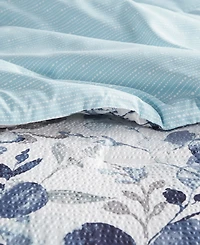 510 Design Gabby Reversible Floral Botanical Seersucker 3-Pc. Comforter Set, King/California King