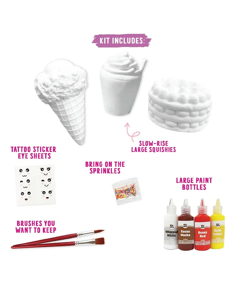 Doodle Hog Food Squishies Kit | Squishy Maker Crafts for Girls Ages 8 | Paint Your Own Squishies Kit | Squishy Painting Kit | Arts and Crafts for Kids