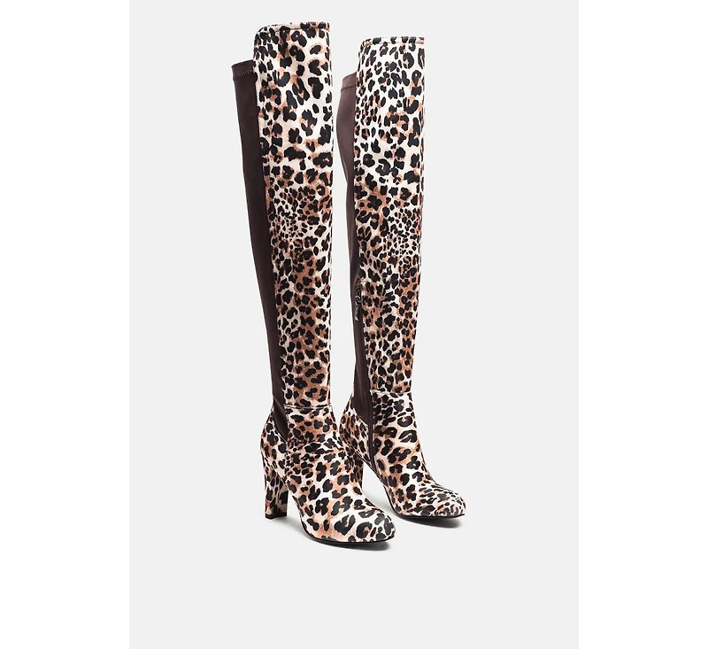 fauna knee high block heeled boots