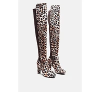 fauna knee high block heeled boots