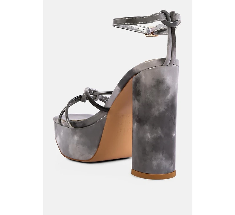 Prisma Tie-Dye High Platform Heeled Sandals