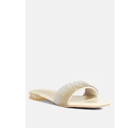 top flirt rhinestone slip on sandals