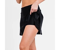 Calypsa Women's Plus Flowy Swim Skirt With Attached Shorts