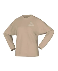 Women's Fanatics Tan Distressed St. Louis Cardinals Branded Fleece Pullover Sweatshirt
