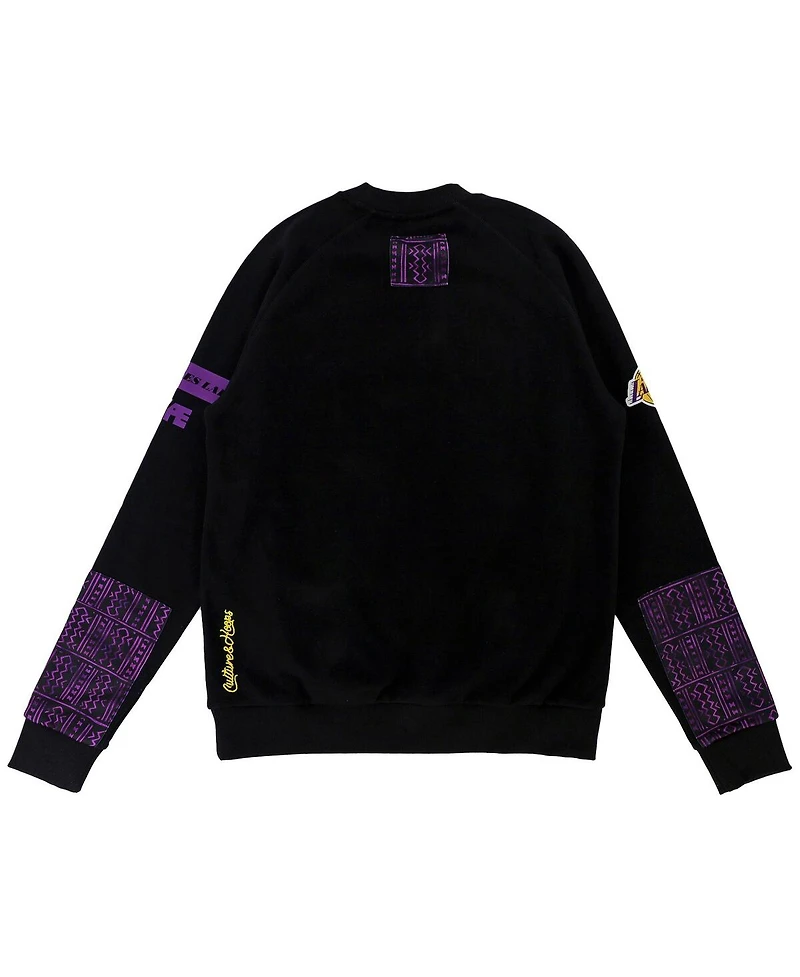 Men's and Women's Nba x Two Hype Black Los Angeles Lakers Culture & Hoops Heavyweight Pullover Sweatshirt