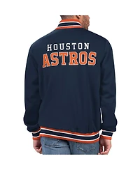 Men's Starter Royal Houston Astros Secret Weapon Satin Full-Snap Jacket