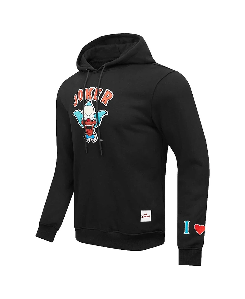 Men's Freeze Max Black The Simpsons Krusty Joker Pullover Hoodie