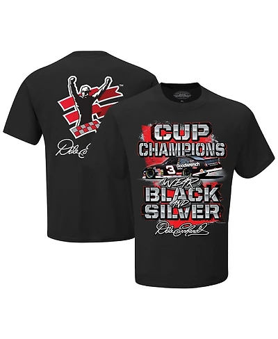 Men's Checkered Flag Sports Black Dale Earnhardt Champions Wear T-shirt