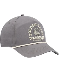Men's '47 Brand Charcoal Distressed Golden State Warriors Canyon Ranchero Hitch Adjustable Hat