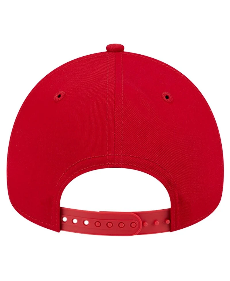 Men's New Era Red Philadelphia Phillies Team Color A-Frame 9FORTY Adjustable Hat