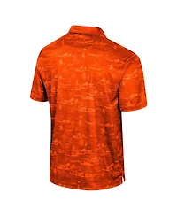 Men's Colosseum Orange Miami Hurricanes Daly Print Polo Shirt