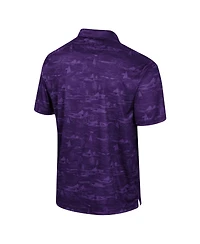 Men's Colosseum Purple Kansas State Wildcats Daly Print Polo Shirt