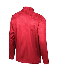 Men's Colosseum Red Houston Cougars The Machine Half-Zip Jacket