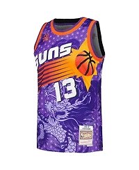Men's Mitchell & Ness Steve Nash Purple Phoenix Suns 1996/97 Hardwood Classics Asian Heritage 6.0 Swingman Throwback Player Jersey