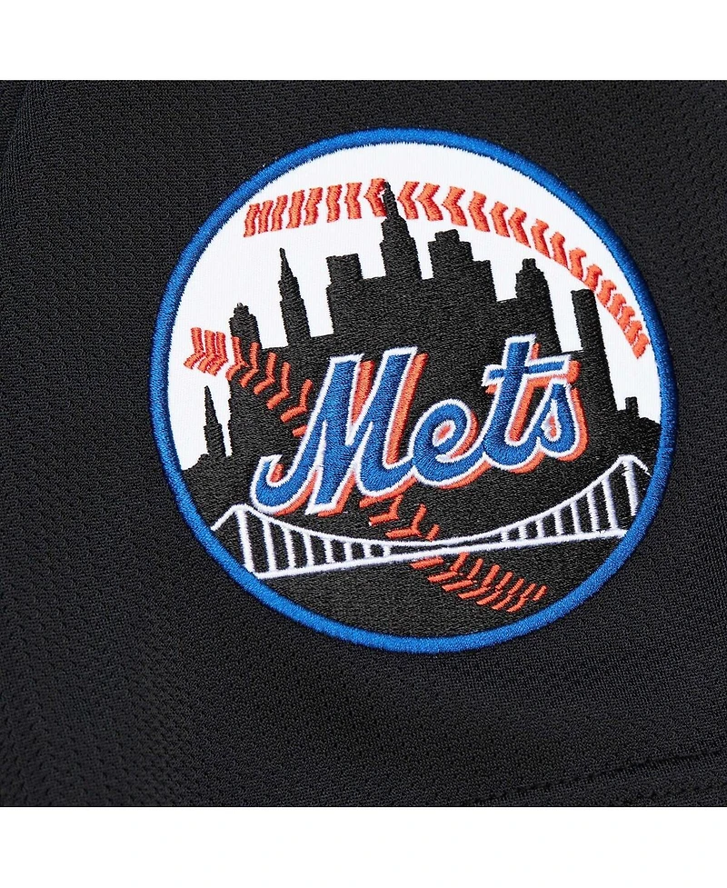 Men's Mitchell & Ness Mike Piazza Black Distressed New York Mets Cooperstown Collection 2000 Batting Practice Jersey