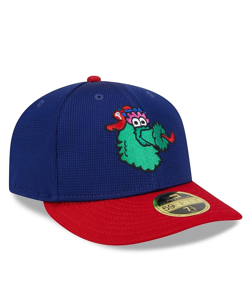 Men's New Era Navy Philadelphia Phillies 2024 Batting Practice Low Profile 59FIFTY Fitted Hat