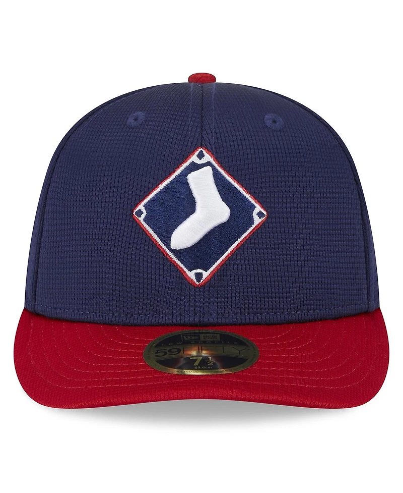 Men's New Era Navy Chicago White Sox 2024 Batting Practice Low Profile 59FIFTY Fitted Hat
