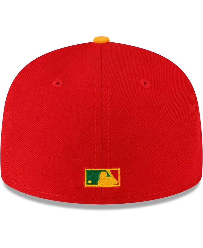 Men's New Era Red Los Angeles Dodgers City Flag 59FIFTY Fitted Hat