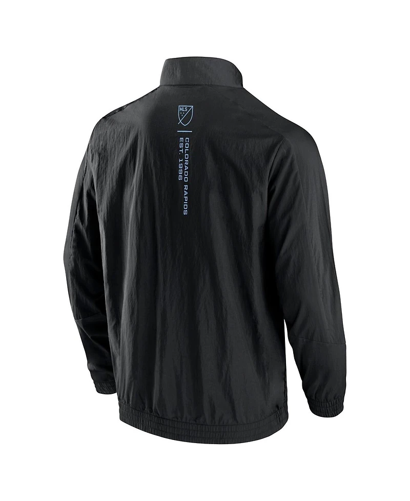 Men's Fanatics Black Colorado Rapids Header Raglan Full-Zip Jacket