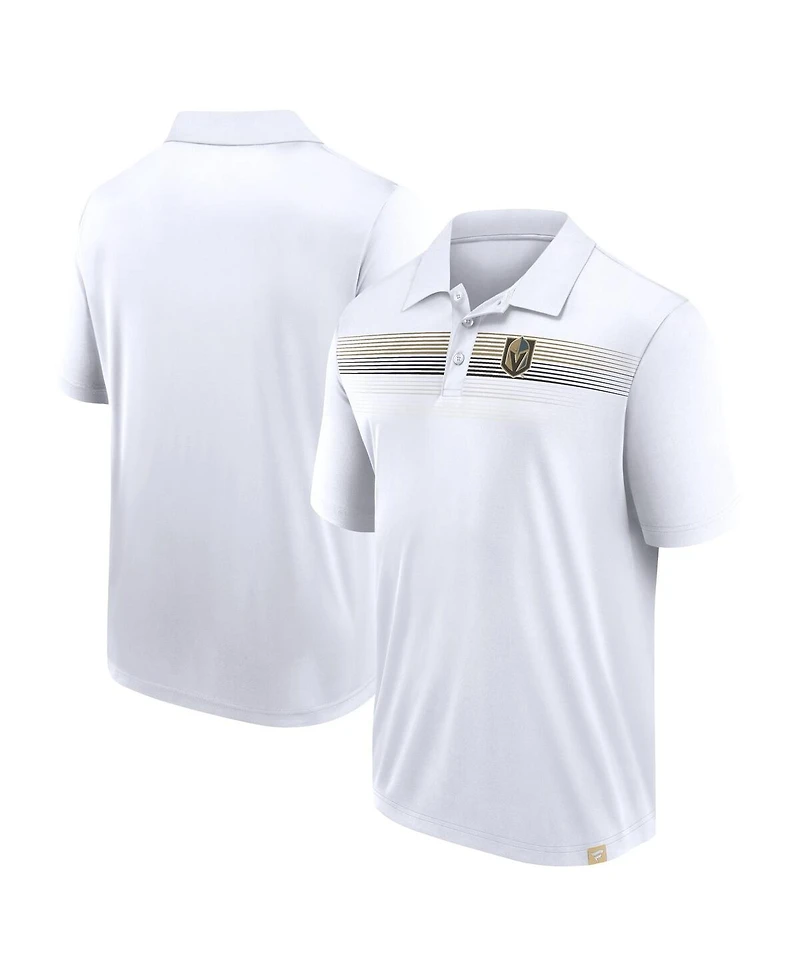 Men's Fanatics White Vegas Golden Knights Victory For Us Interlock Polo Shirt
