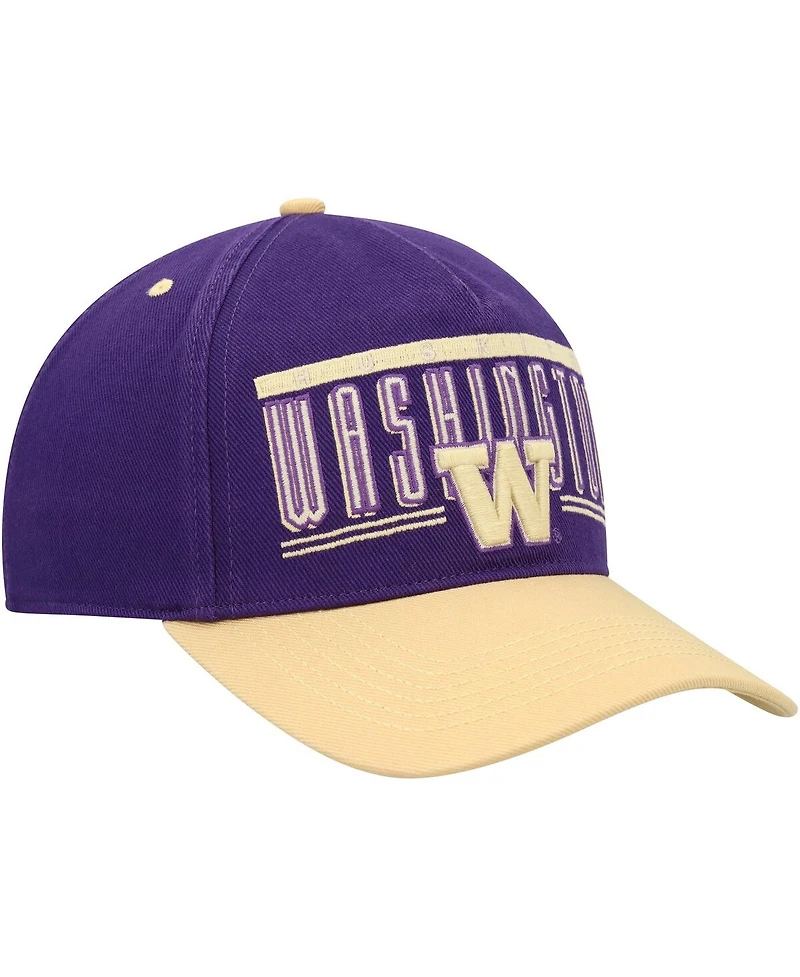 Men's '47 Brand Purple Washington Huskies Double Header Hitch Adjustable Hat
