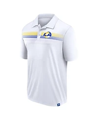 Men's Fanatics White Los Angeles Rams Victory For Us Interlock Polo Shirt