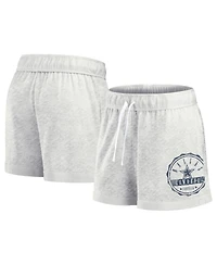 Women's Fanatics Oatmeal Distressed Dallas Cowboys Vintage-Like Badge Shorts