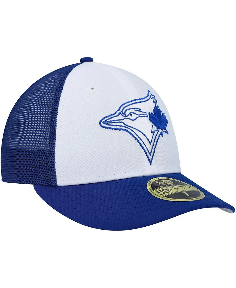 Men's New Era White, Royal Toronto Blue Jays 2023 On-Field Batting Practice Low Profile 59FIFTY Fitted Hat