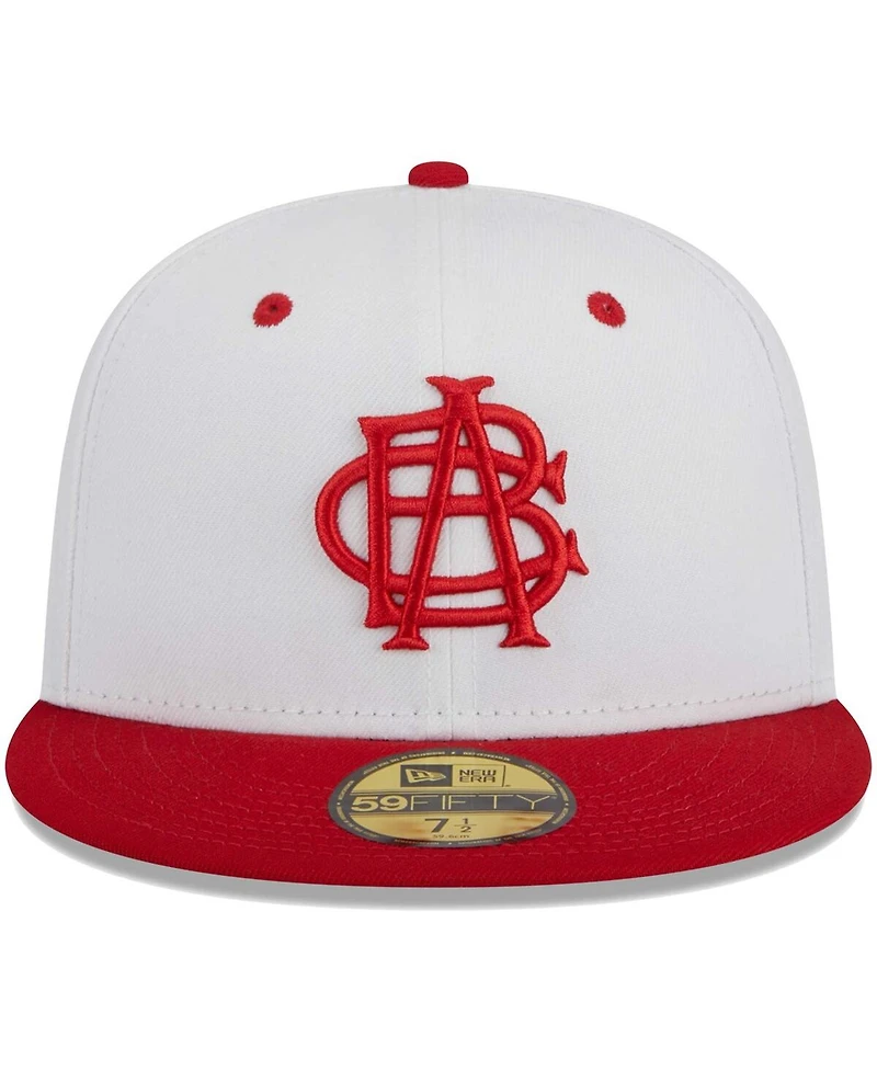 Men's New Era White Indianapolis Indians Theme Nights ABCs 59FIFTY Fitted Hat