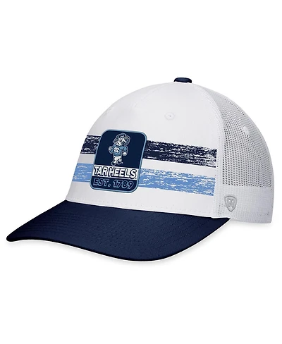 Men's Top of the World White, Navy North Carolina Tar Heels Retro Fade Snapback Hat