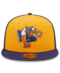 Men's New Era Gold, Navy Montgomery Biscuits Marvel x Minor League 59FIFTY Fitted Hat