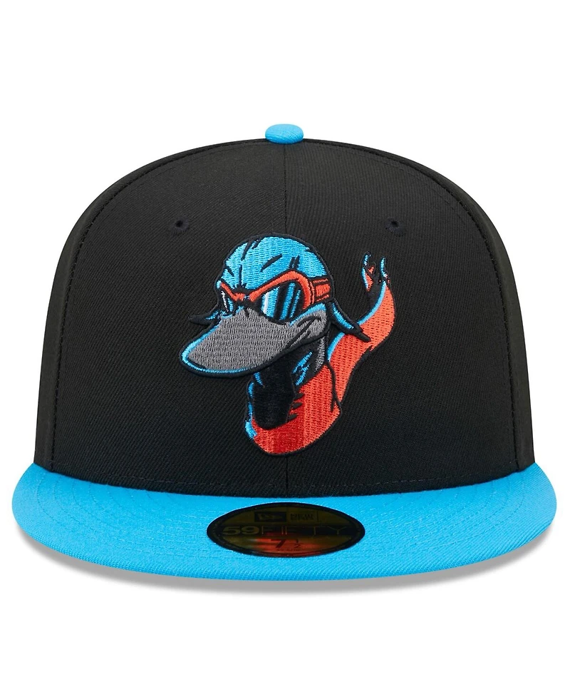Men's New Era Black, Light Blue Beloit Sky Carp Marvel x Minor League 59FIFTY Fitted Hat