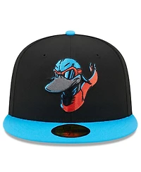 Men's New Era Black, Light Blue Beloit Sky Carp Marvel x Minor League 59FIFTY Fitted Hat