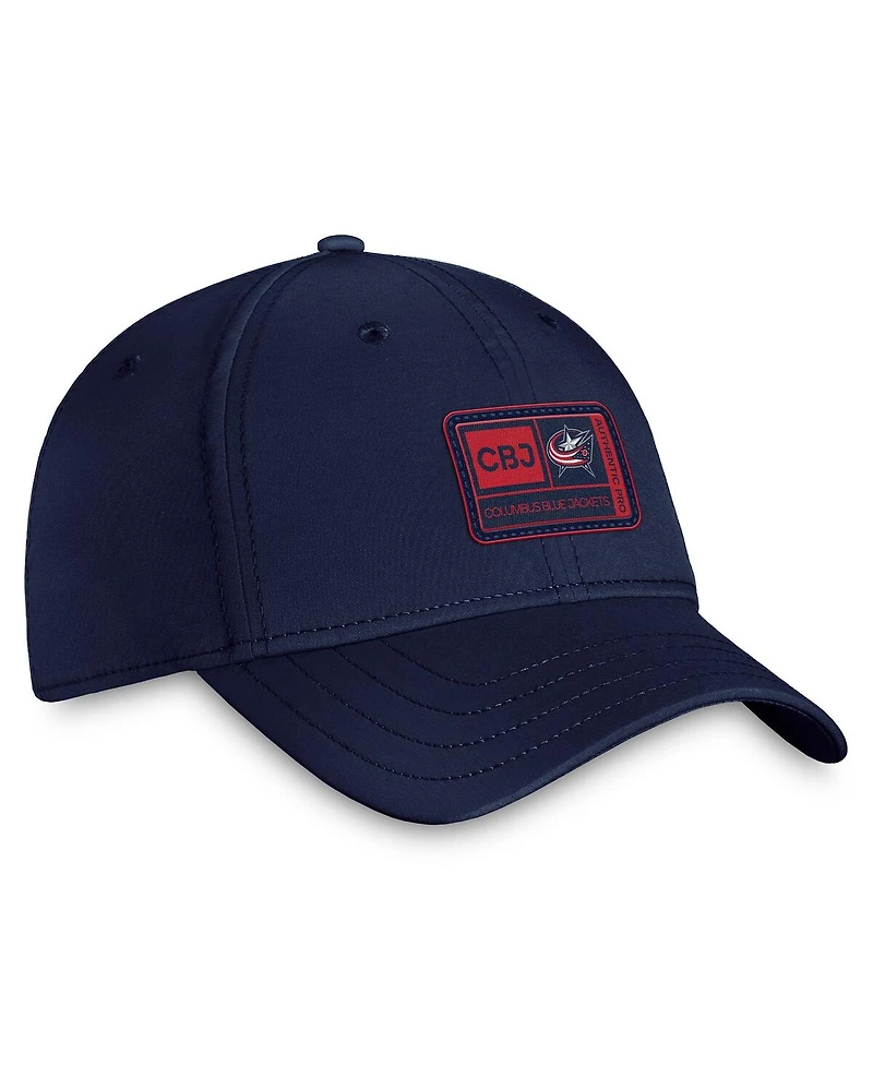Men's Fanatics Navy Columbus Blue Jackets Authentic Pro Training Camp Flex Hat