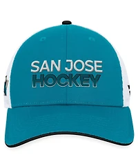 Men's Fanatics Teal San Jose Sharks Authentic Pro Rink Trucker Adjustable Hat