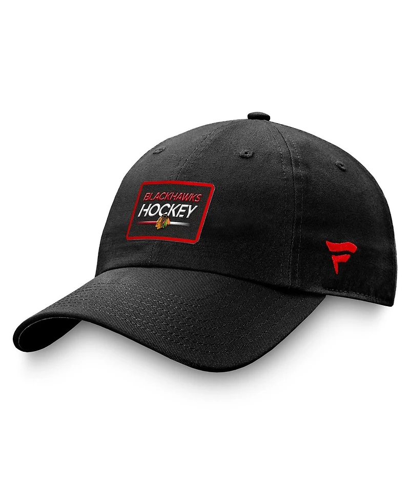 Men's Fanatics Black Chicago Blackhawks Authentic Pro Prime Adjustable Hat